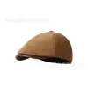 Gorra de visera de pana vintage para otoño e invierno, estilo británico de moda, gorra de pico versátil artística japonesa, moderna