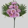 Flores peônias artificiais em formato de leque de 8 cabeças mais vendidas internacionalmente para decoração de casamento, flores de seda para arranjo doméstico e arte floral