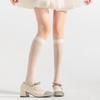 Medias finas de primavera y verano en blanco y negro jk tulipán retro color sólido Lolita calcetines de pantorrilla fábrica al por mayor