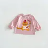Camiseta Súper Linda Estampada para Niñas 2026 Nuevo Otoño Camiseta Básica de Dibujos Animados para Bebé Top de Gato para Niños Zqy6141