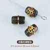 Pulsera de Madera de Agar Natural con Bolsa de Cuentas Barriles de Oro de 24K Hecha a Mano DIY Pulsera Wenwan Cuentas Espaciadoras para Pulsera Colgante Al por Mayor