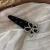 Grampo de Cabelo Flor com Pedras Strass de Bolinhas para Mulheres, Presilha Lateral, Presilha para Franja, Grampo para Fios Soltos, Novo Acessório de Cabelo de Alta Qualidade