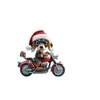 Nuevo Colgante de Navidad para Perro de Monta en Motocicleta Acrílico Plano Transfronterizo Decoración Navideña Colgante