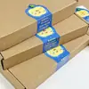Pegatinas Selladoras Azules con Forma de Pez Manzana, Pegatinas Lindas de Dibujos Animados, Pegatinas para Embalaje de Envíos, Pegatinas Decorativas