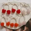 Ins Dulce Perla Lazo Cristal Cereza DIY Trenzado a Mano Cuentas Pasador de Pelo Accesorios para el Cabello Pendientes Material Al Por Mayor