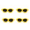 10 Accesorios Redondos de Acrílico para Gafas Preparación de Juguetes de Peluche Hechos a Mano Muñeca Decoraciones Faciales Material