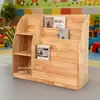 Estante de Livros Infantil de Madeira Maciça Armário de Armazenamento de Chão Armário de Armazenamento de Pinho Carvalho Estante para Estudante Casa Jardim de Infância