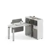 Mesa e Cadeira Modernas para Escritório Combinação de Mesa Simples para Quatro Pessoas Estação de Trabalho para Funcionários Tela de Empresa Moderna para Escritório