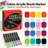 Marcadores Acrílicos de Tinta Líquida con Punta Suave para el Arte de Estudiantes de Primaria, No traspasan, Lápices de Colores Apilables