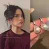 Brincos de Pérola Retrô Franceses para Mulheres, Luxo Acessível, Alta Qualidade, Brincos Únicos de Outono e Inverno, Brincos Elegantes de Nicho para Roupas de Trabalho Diárias