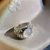 Anel de Jade com Padrão Ondulado Simples para Mulheres, Suave e Elegante, Versátil para o Dia a Dia, Design de Nicho, Joia de Anel Exquisita