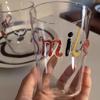 Taza de vidrio de borosilicato de alta calidad, hecha a mano, colorida, estilo miss graffiti, creativa, para agua, taza para parejas, taza para leche, jugo, estilo ins