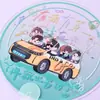 Leque transparente personalizado para anime de celebridade, leque de mão para apoio de fãs, leque transparente promocional de grupo masculino, mercadoria de leque transparente feita sob medida
