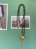 Collar con Borla de Crin de Caballo de la Felicidad para Mujer, Diseño de Nicho de Lujo Ligero Otoño/Invierno, Sensación de Alta Gama, Cadena para Suéter del Año Zodiacal