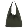 Bolsa de Lona Original para Mulheres Verão 2025 Novo Estilo Coreano Simples e Versátil Grande Capacidade Bolsa para o Dia a Dia Bolsa para Estudo de Estudante Universitário