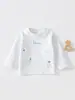 Camiseta de Algodón Suave y Esponjosa para Bebé con Estampado, Manga Larga, Clase A, Sin Costuras, Capa Base para el Hogar de Recién Nacidos