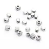 Suministro Directo de Fábrica Cuentas Cuadradas Biseladas de Acero Inoxidable Accesorios para Joyería DIY Cuentas Cuadradas con Agujero Pasante Cuentas Espaciadoras para Collares y Pulseras Cuentas para Hilo