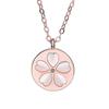 Celebridade da Internet Colar Flor de Cerejeira Pingente Feminino Colorido Dourado Redondo Fritillaria Luxo Leve Retrô Alta Qualidade Elegante Corrente de Clavícula