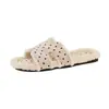 Nuevas Pantuflas Planas de Felpa con Lunares 2026 para Mujer, Pantuflas Suaves Antiderrapantes para Interior del Hogar, Estilo Persona Perezosa, Cómodas Casuales para Usar al Aire Libre
