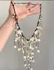 Collar Personalizado y de Moda con Diseño Multicapa, Collar a Juego para Ropa Estilo Vacaciones, Cadena para Clavícula con Borla de Flor