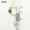 WT-N1453 piedra natural con purpurina forma de gota colgante reflectante collar ajustable joyería diaria para chicas