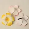 Pinzas para el Cabello Infantiles Transfronterizas, Accesorios para el Cabello de Plumeria, Pinzas de Plantas Verdes Artificiales para Bebé, Pinzas de Flores Hawaianas, Venta al por Mayor de Fábrica