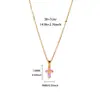 Nova Moda Feminina Joias Pequena Mini Zircônia Pingente de Cruz Criativa Personalizada Colar Acessórios Versáteis