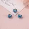 Esmalte cloisonné Azul Quemado Cuentas de Gota Aceite Cuentas de Barril Accesorios de Cuentas Nudo Chino Cuenta de Loto Hecho a Mano DIY Pulsera Accesorios de Joyería