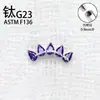 Pendientes de Titanio G23 con Borde Biselado Forma Marquesa con Circonita 5A, Piercings para Labio, Piercings para Cartílago Auricular, Joyería para Perforación de Cartílago Auricular de Aleación de Titanio F136