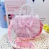 Bolsas Infantis, Bolsas Transversais Fofas para Meninas, Bolsas de Mão com Pérolas e Borboletas, Desenhos Animados de Princesas e Coelhos para Meninas, Versátil