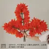 Videira de Folha de Bordo Vermelho Videira de Flor de Plástico Folhas Decoração Videira Flor Artificial Treliça Planta de Teto Tubo de Plantação Enrolamento