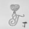 Nuevo aleación hipster 26 letras inglesas diamante colgante de amor diseño original cadena cubana estilo hip hop transfronterizo