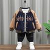Ropa para Niños Bebé Niño Traje de Béisbol Bordado con Letra NPTO 2023 Primavera y Otoño Nuevo Chaqueta Top para Niño Pequeño y Mediano