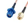 Conector JXRF FAKRA tipo C macho azul giro SMA macho arnés/línea de conexión/línea terminal RG316