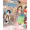 Adesivos de Desenho Animado Populares de Yuy Xiaoyu, Adesivos de Gelatina 3D Fofos e de Alto Valor para Fundo de Capa de Celular DIY, Adesivos à Prova d'Água para Copo d'Água