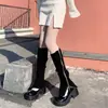 Calcetines de Lana Chicas Calientes Otoño e Invierno Nuevos para Mujer Cubrepie de Caña Larga JK Cálido Color Sólido Combinación Perfecta Tejido Cremallera Apilamiento Cubrebotas