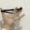 Colar de Gravata Vazado com Strass Estilo Coreano Corrente para Suéter Feminino Acessórios Exquisitos para Vestido de Festa