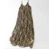 Vestido de tirantes de gasa con estampado paisley estilo resort francés artístico
