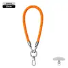 Cordón Original para Teléfono Móvil 6mm Fuerte para Colgar en el Cuello Cruzado Ajustable Exterior Antiperdida Exquisita Cuerda Trenzada de Muñeca Plata