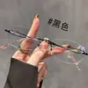 Gafas sin Marco para Mujer con Acabado de Alta Gama, Bordes Cortados en Diamante, Se Pueden Personalizar con Lentes Graduados, Luz Azul Anti-Reflejo, Ultraligeros, Estilo Puro y Atractivo Monturas de Gafas