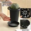Ventas Directas de Fábrica Producto Nuevo Maceta Perenne Gruesa Maceta de Plástico para Flores Maceta para Suculentas Frosty Negra y Blanca Tubérculo Cactus