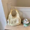 Bolsa Tote de Lunares para Mujer 2026 Nuevo Estilo Coreano Relajado Gran Capacidad para Viajar al Trabajo Hombro Axila Bolso de Mano de Lona
