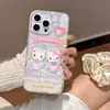 Funda linda de dibujos animados de Kt Cat Adecuada para el teléfono móvil Apple 16Promax Iphone15 Japonesa y Coreana 13 Todo incluido 14 Anticaídas 16