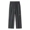 Roupas Masculinas Acu Calças Patchwork Largas para Homens 2026 Verão Novo Seda de Gelo Perna Larga Marca Tendência Casuais Cool Calças Longas para Homens