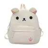 Mochila Estilo Japonês Fofa Tendência Estudante Soft Girl Urso para Alunas do Ensino Fundamental II e Médio Bolsa Escolar de Grande Capacidade
