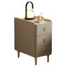 Mesa de noche inteligente pequeña ultraestrecha de madera maciza, lujo ligero, moderna, simple, para dormitorio, hogar, carga inalámbrica, mesa de noche de pizarra