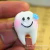 Lindo llavero de resina de simulación de dientes bonitos, llavero para pareja, colgante para bolsa de teléfono móvil, pequeño regalo