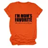 EU SOU o Favorito da Mamãe Amazon Wish Site Independente Moda Versátil Feminino Casual Gola Redonda Manga Curta Camiseta