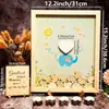 Placa Quadrada de Madeira para Assinaturas de Casamento Transfronteiriça Coração de Madeira Criativo para Bênçãos de Casamento Decoração de Casamento em Forma de Coração Livro de Mensagens para Convidados