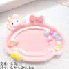 Platos Pequeños Lindos de Dibujos Animados Accesorios de Resina Pegamento de Crema DIY Pasadores para el Cabello Colgantes Hebillas de Zapatos Juguetes Blanditos Adornos Pequeños